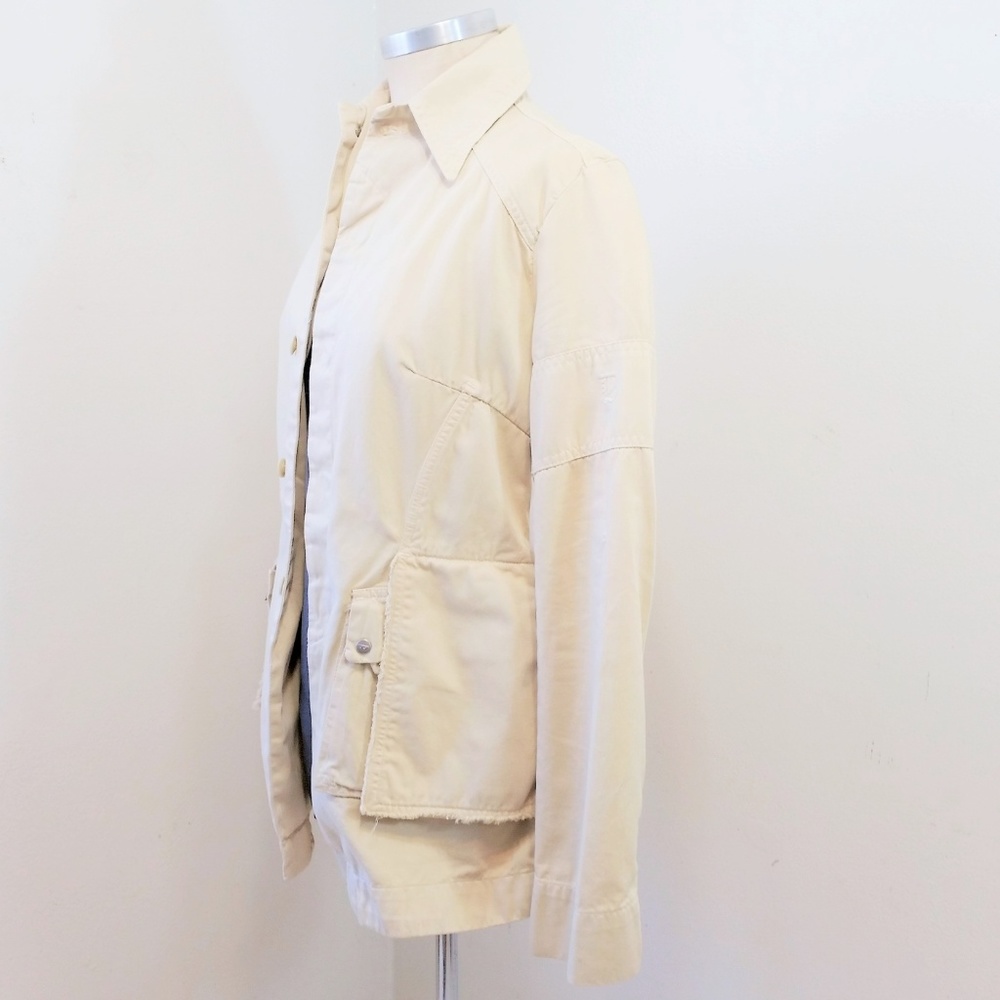 Diesel Cream Utility Jacket Chore Coat Distressed - Picture 2 of 8